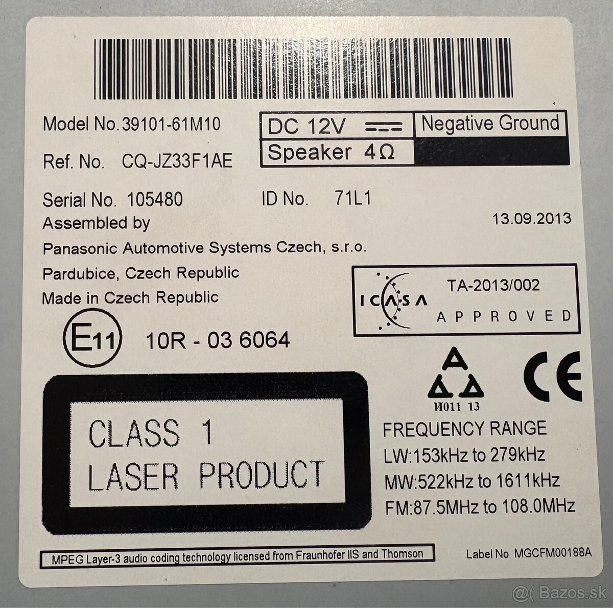 Autorádio Suzuki - 5