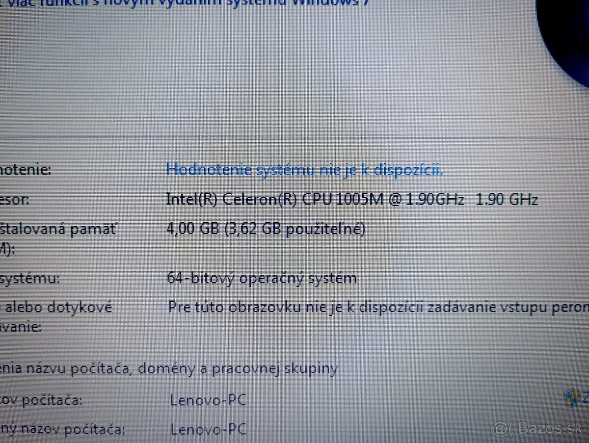 Lenovo B590 + Intel celeron 1005M + 4gb ram + Windows 7 - 5