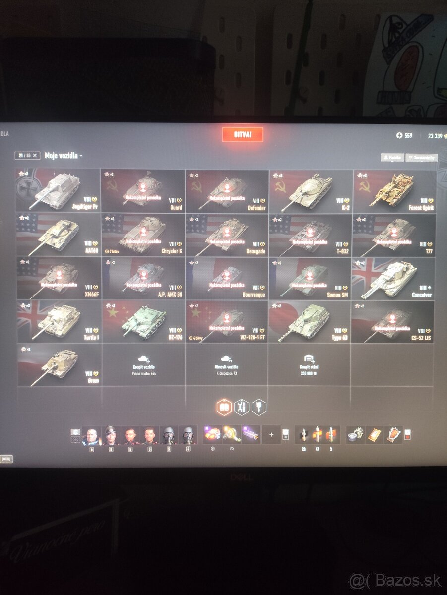 Predám účet World of Tanks - 5