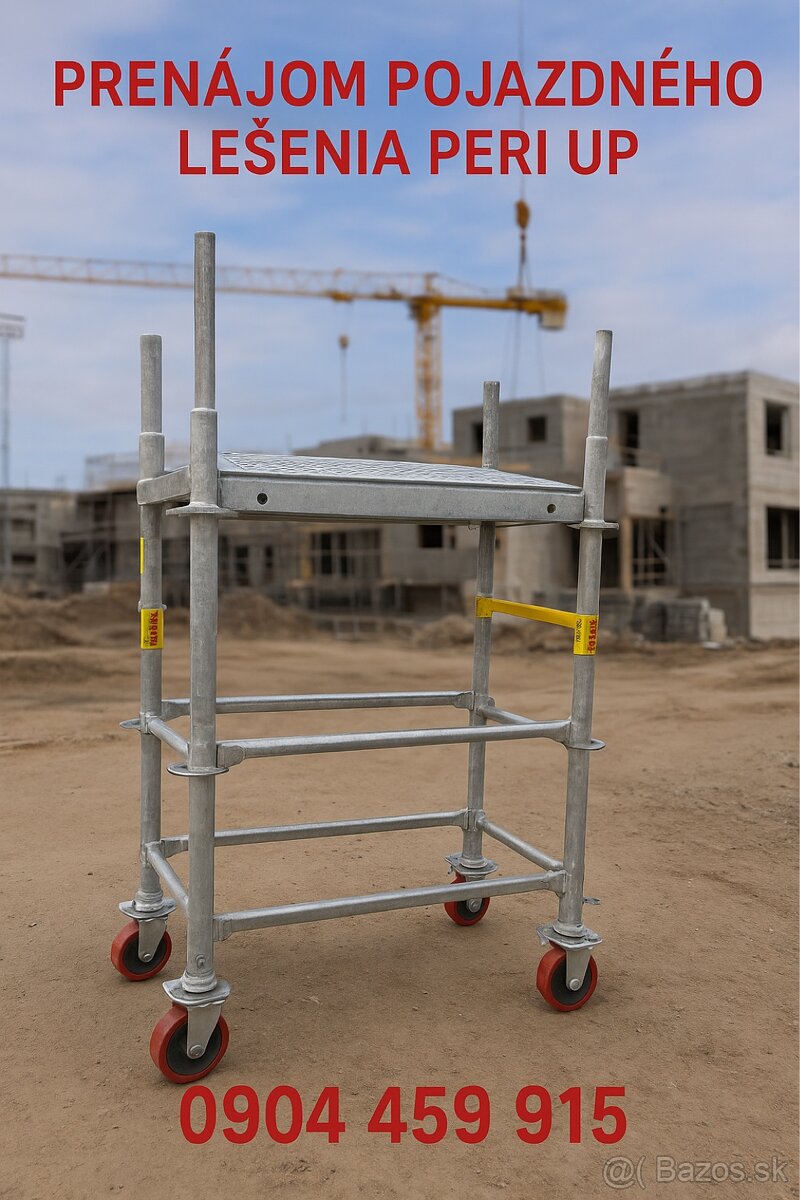 🧱 Prenájom pojazdného modulového lešenia PERI UP - 5