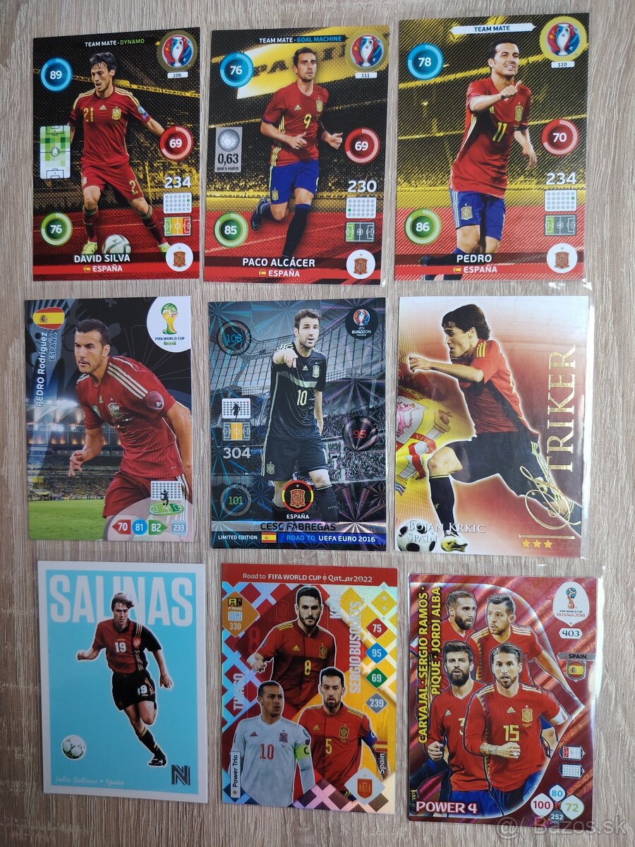 Španielsko - futbalové kartičky - 5