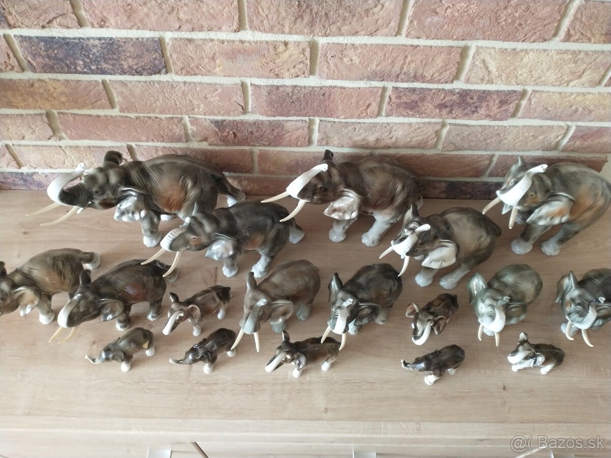 slon, slony, sloníci royal dux, kameň ónyx - 5