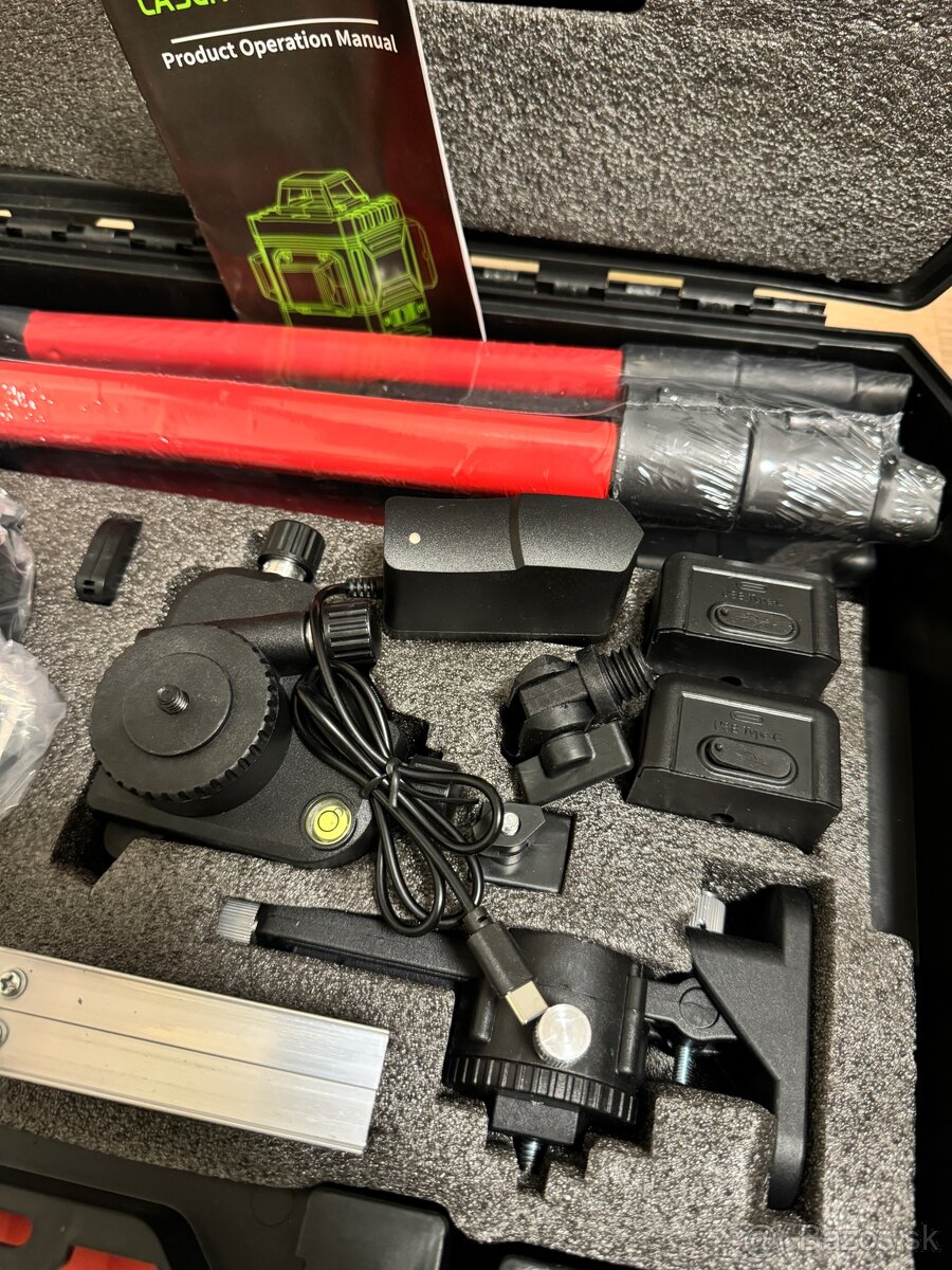 Akcia‼️Laserová vodováha, 16 riadkov, 4D, zelený lúč - 5