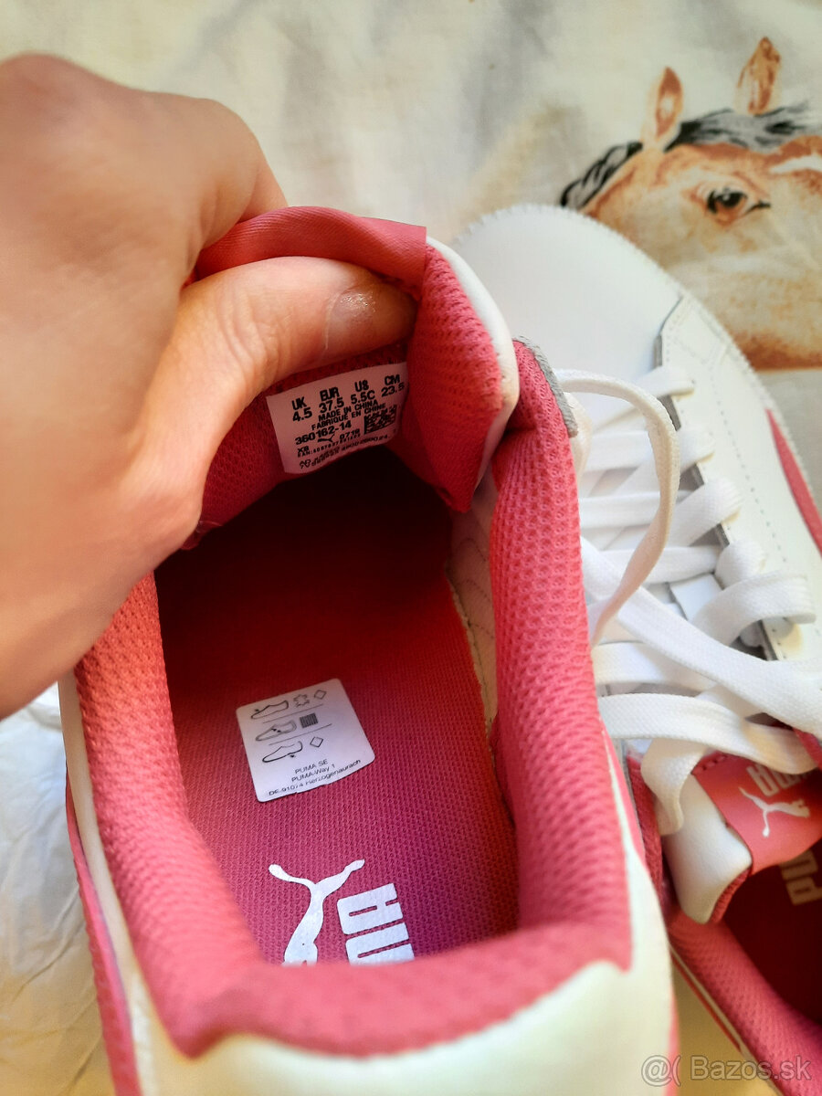 Puma bielo-ružové tenisky 37,5 - 5