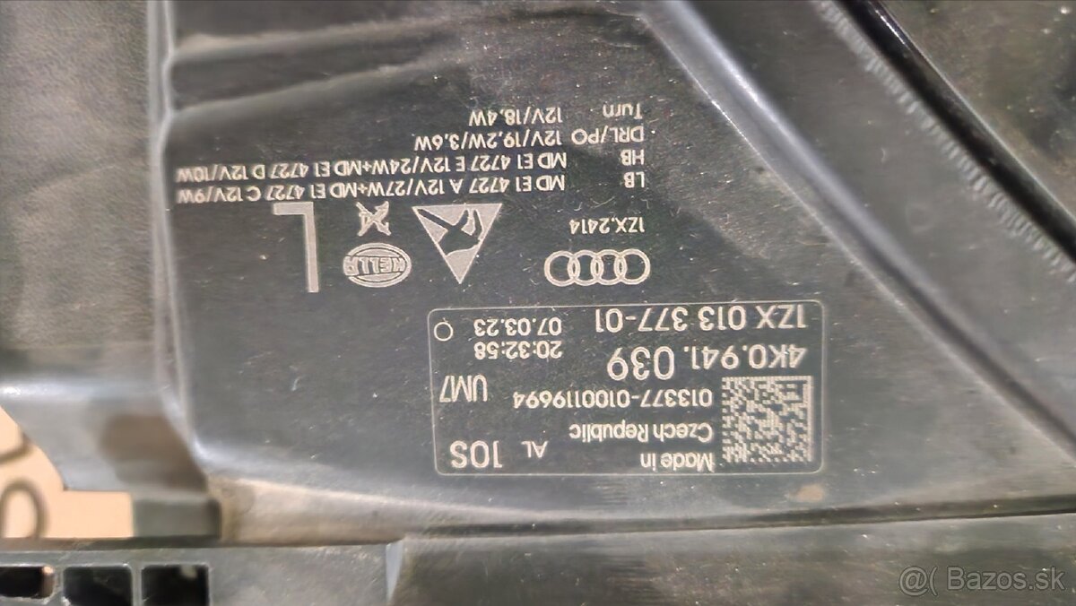 AUDI A6 C8 4K SVETLOMET PREDNÝ ĽAVÝ - 5