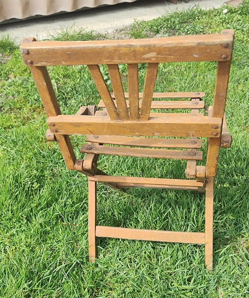 retro skladacia stolička pre deti - 5