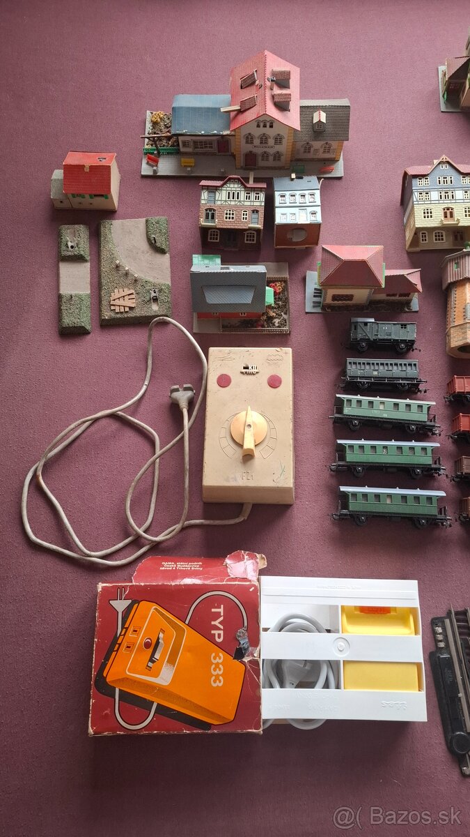 Modelová železnica h0 vláčiky, domčeky, koľajnice - 5