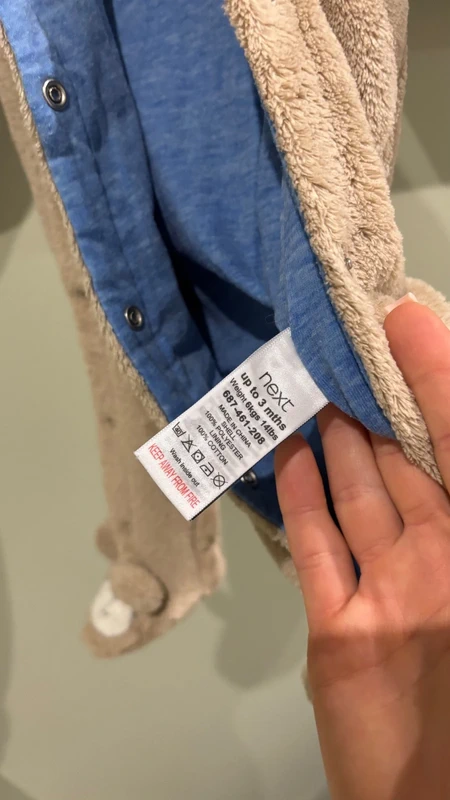 Mäkučký overal – medvedík (Next Baby), veľ. 56–62 - 5