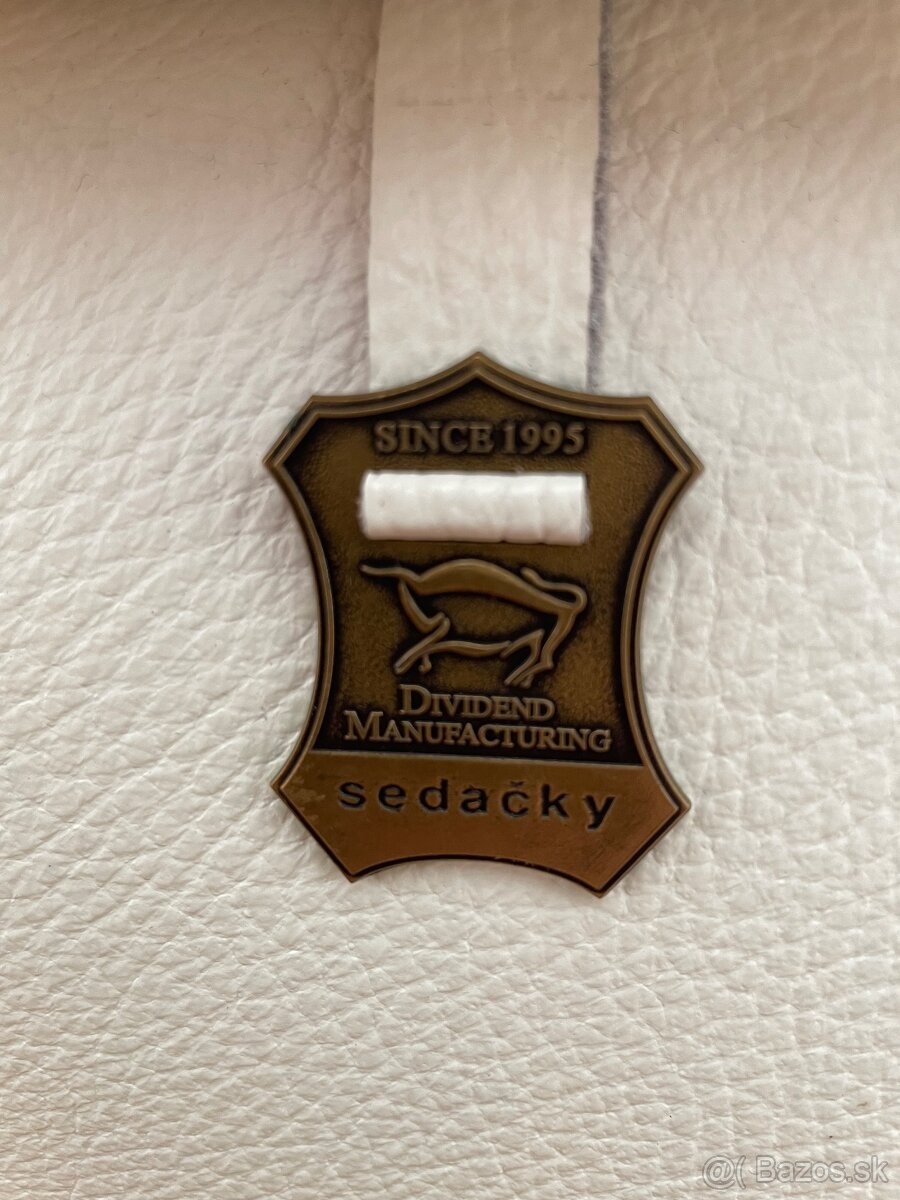 Gauč kožený biely pravá koža - 5