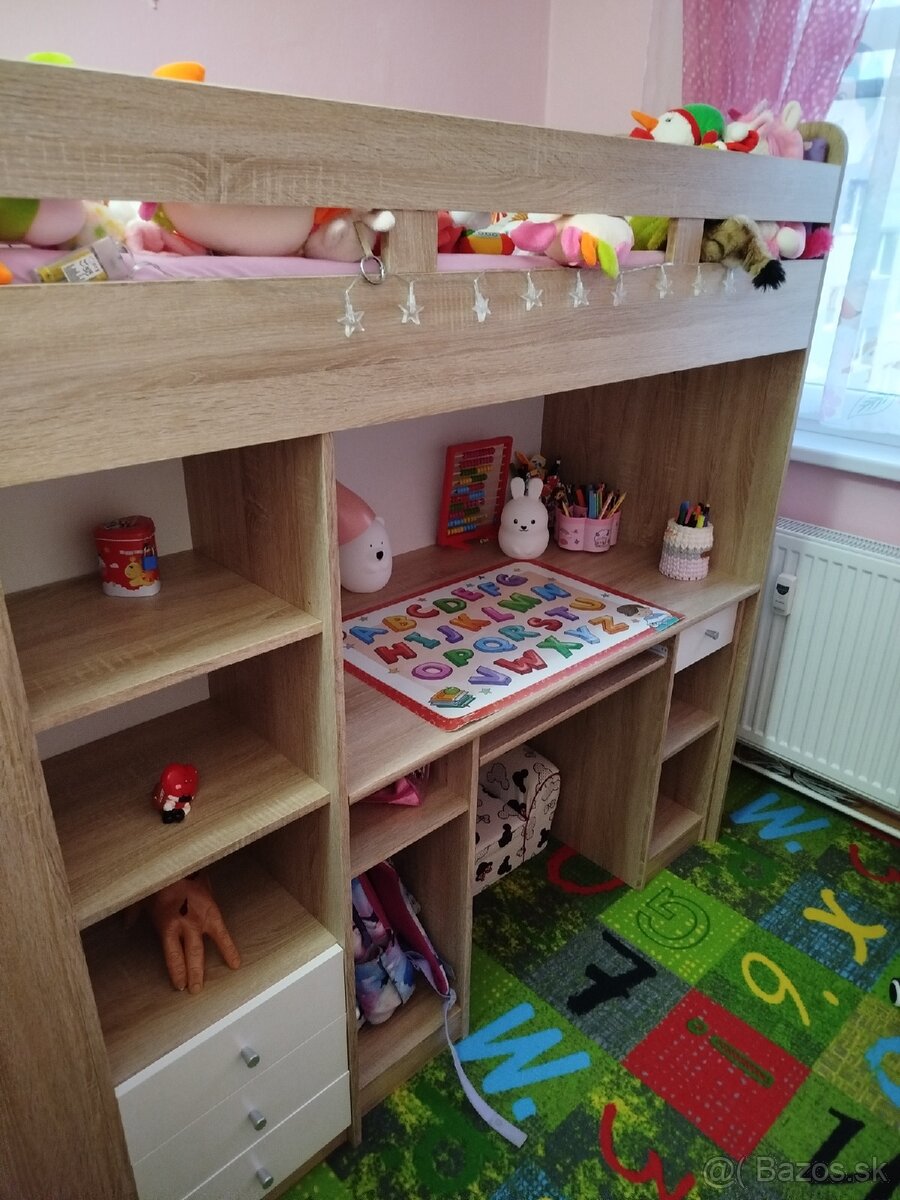 Posteľ s písacím stolom - 5