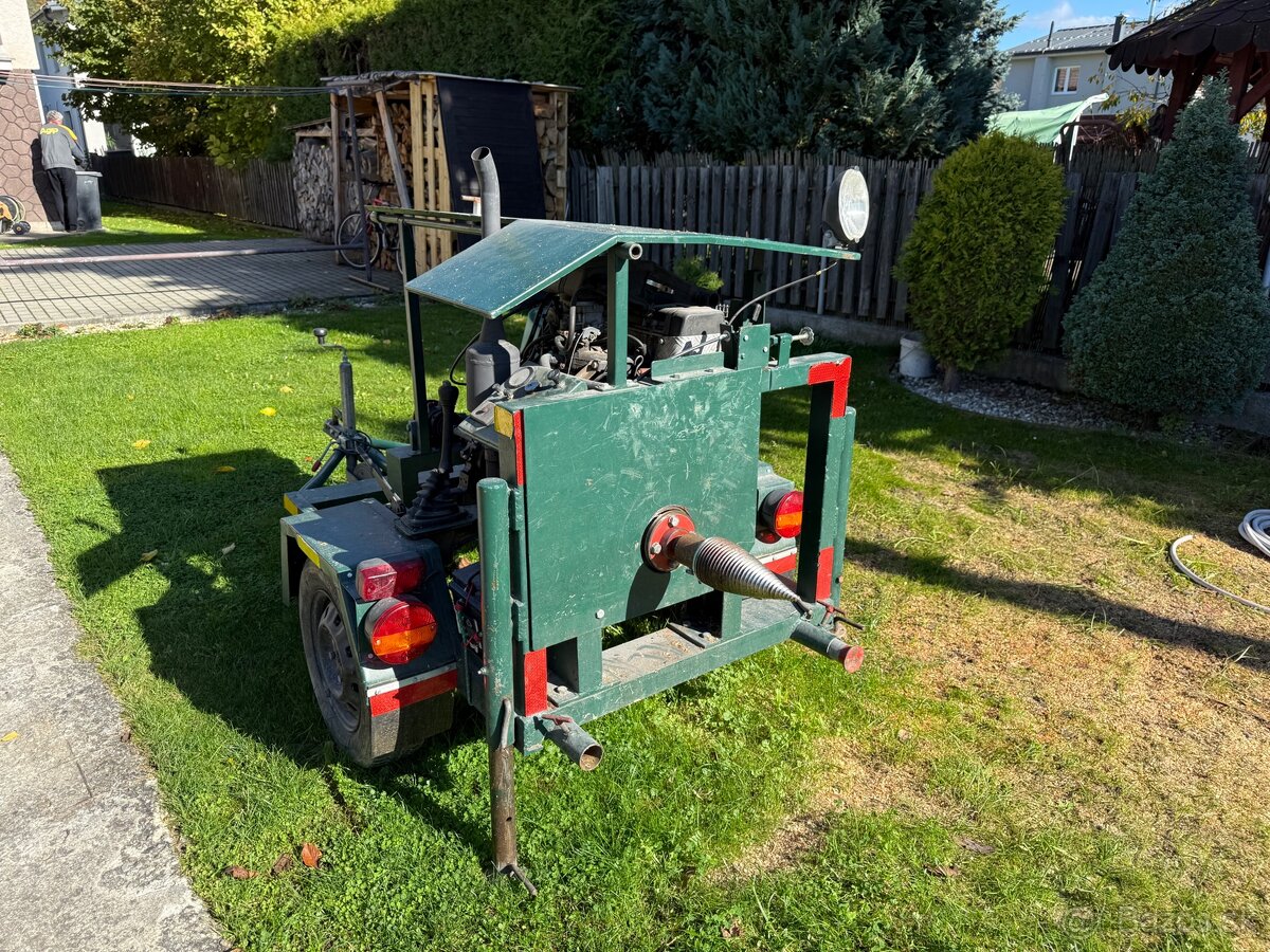 Štiepačka na drevo – domáca výroba, mobilná, benzínový motor - 5