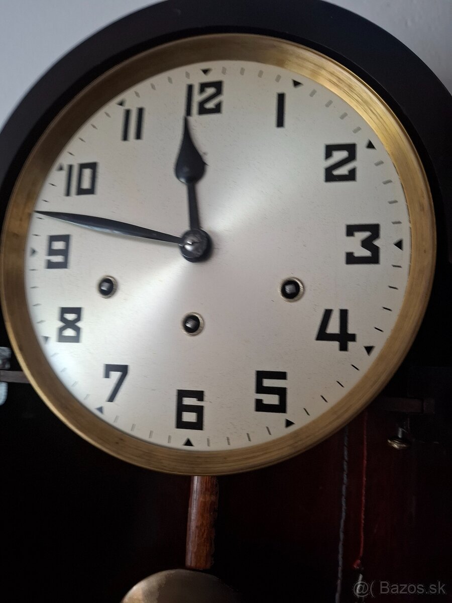 Predám funkčné Klembové starožitné štvrťbicie hodiny JUNGHAN - 5