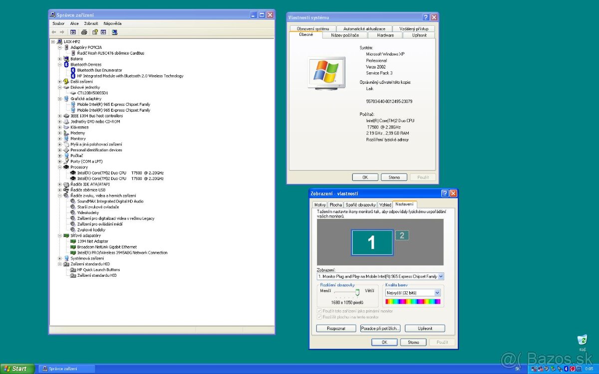 HP 6710b - Intel Core 2 Duo T7500 - 5