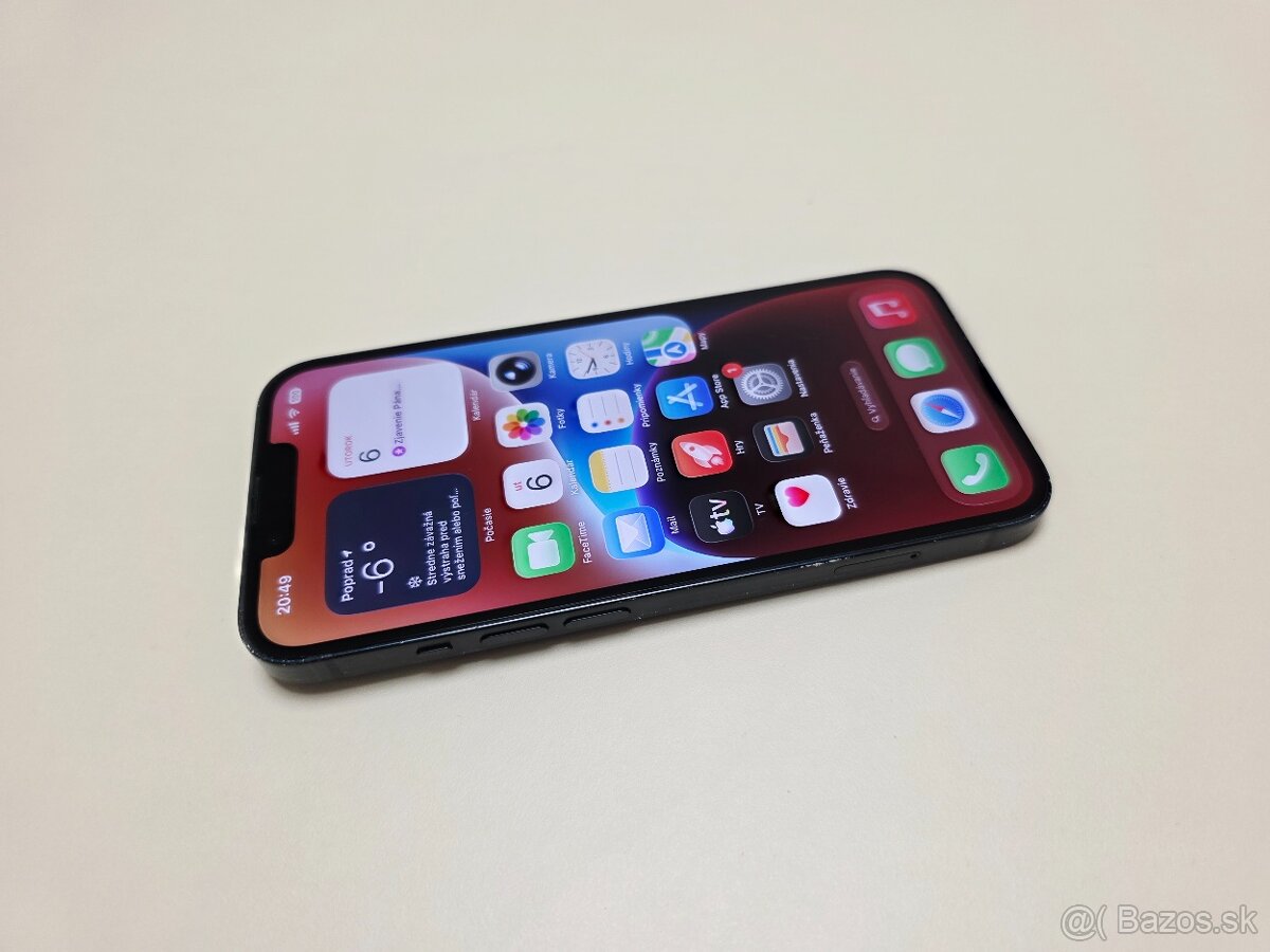 Predám Apple iPhone 14 128gb MIDNIGHT BATERKA 100% - 5