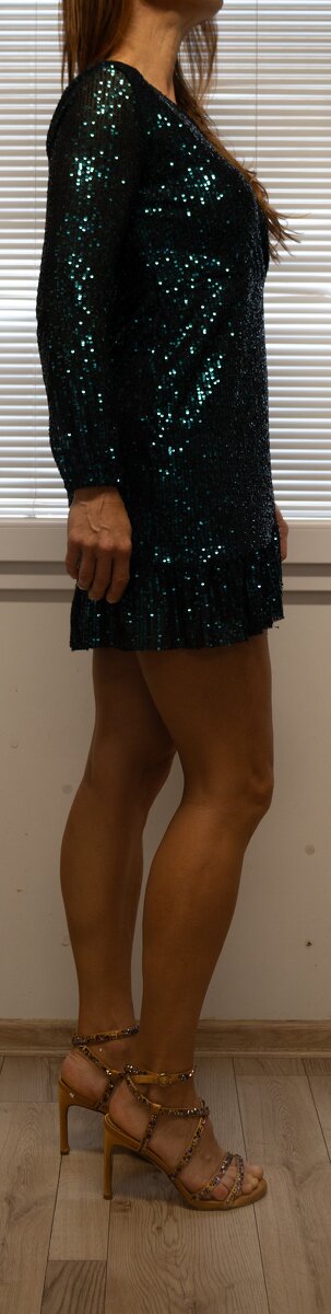 Krátke spoločenské šaty zelené - 5