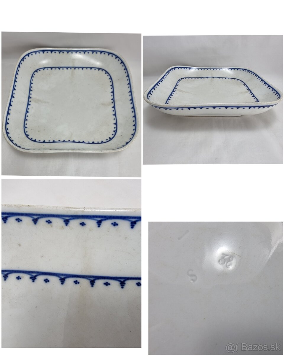 Starožitná porcelánová misa -Viedenský vzor - 5