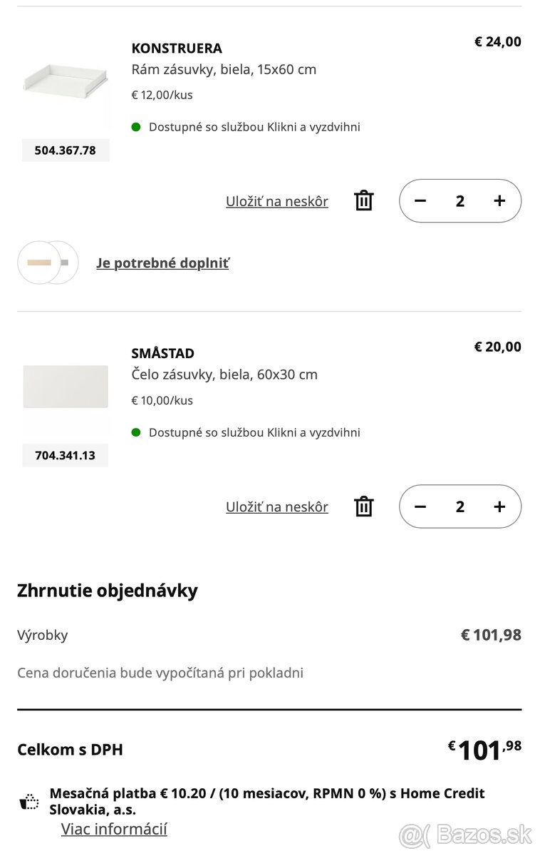 Ikea zasuvky konstruera pre system smastad - 5