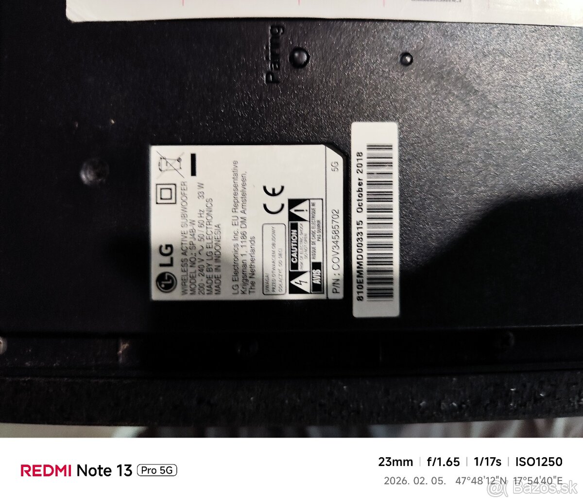 LG 2.1 bezdrôtové Subwoofer - 5