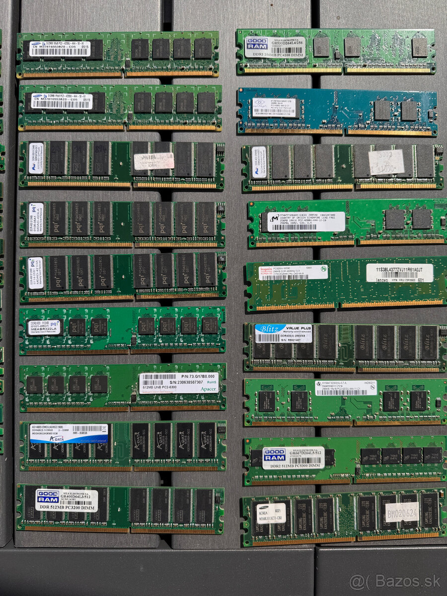 PC RAM pamäte: 256 MB, 512 MB, 1 GB a 2 GB - 5