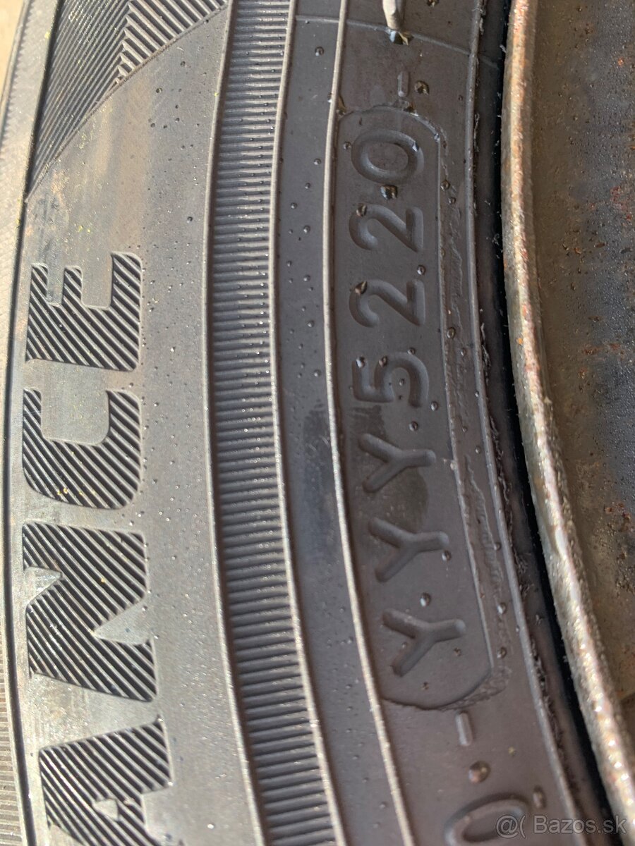 Predam plechové disky 4x100 r14 obuté letné pneu 185/60 - 5