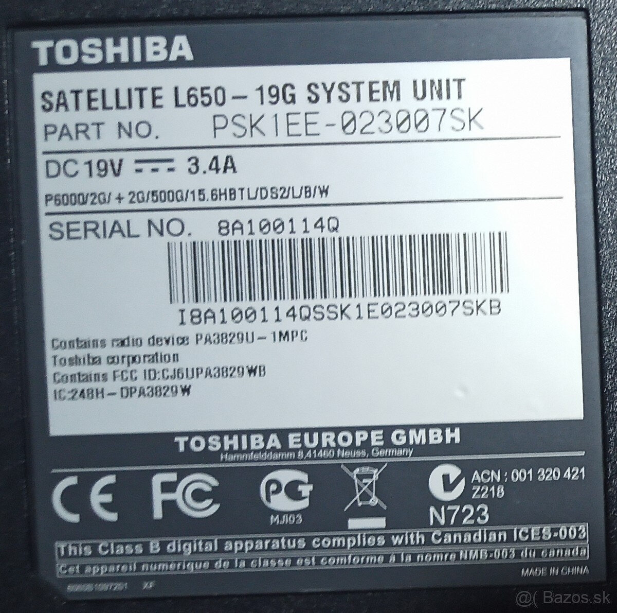 Toshiba Satellite L650. Windows 11 Pro - 5