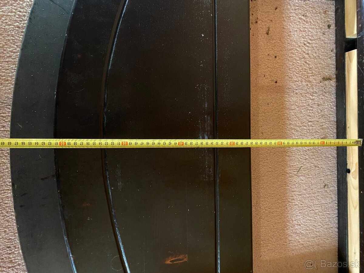 Masívna drevená posteľ tmavohnedá 100x212 - 5