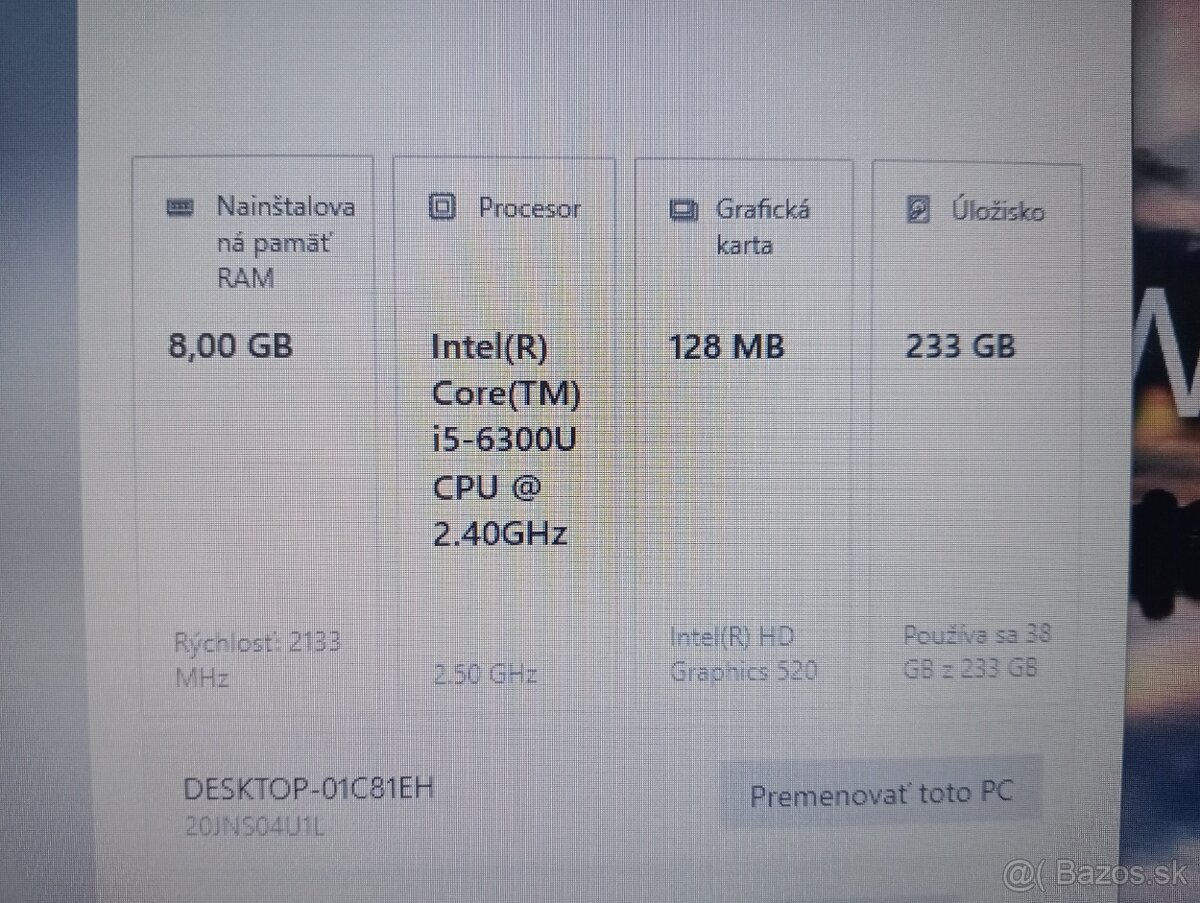 Lenovo thinkpad t470 ,Intel(R) Core™i5 , 8gb ram , ssd - 5
