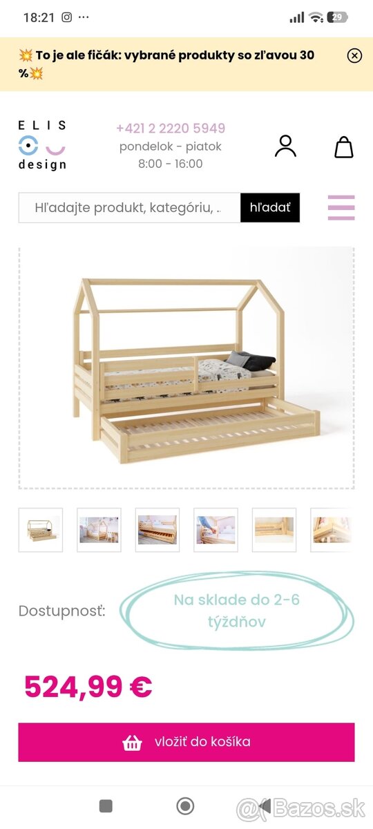 Domcekova detska postel 160x80 - 5