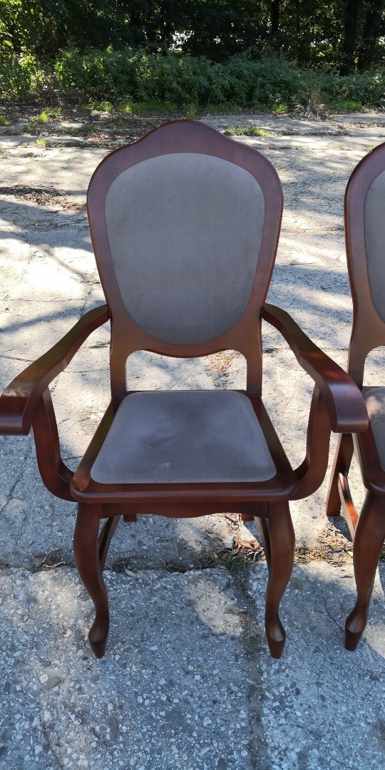 Masivny rozkladací stôl+6 ks stoliček - 5