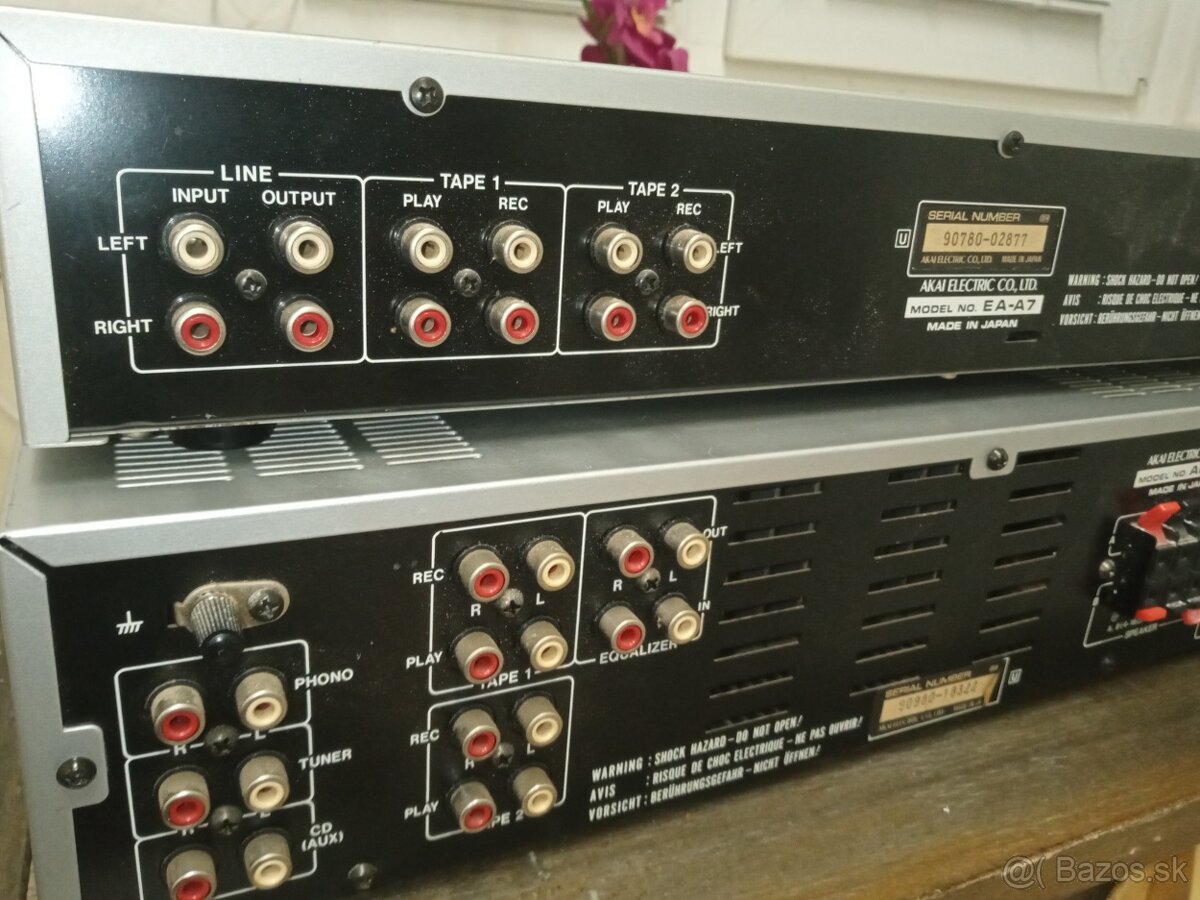 Predám hifi zostavu Akai stereo amplifer AM-A3 a Akai EA-A7 - 5