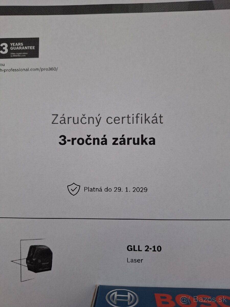 Líniový laser Bosch professional GLL 2-10 - 5