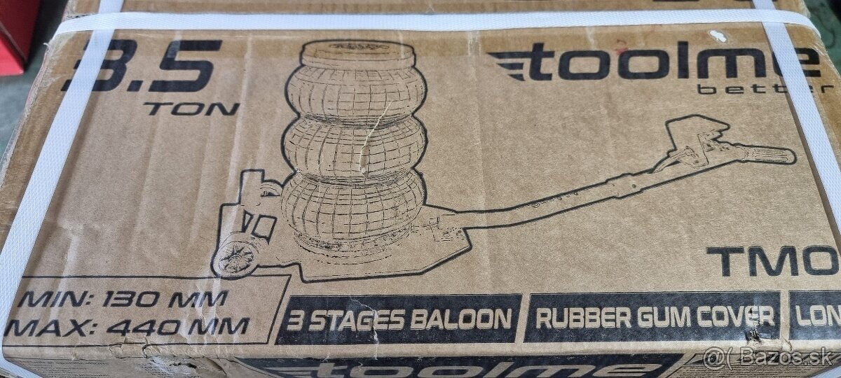Predám Toolme pneumatický vankúšový zdvihák od 13cm do 44cm - 5