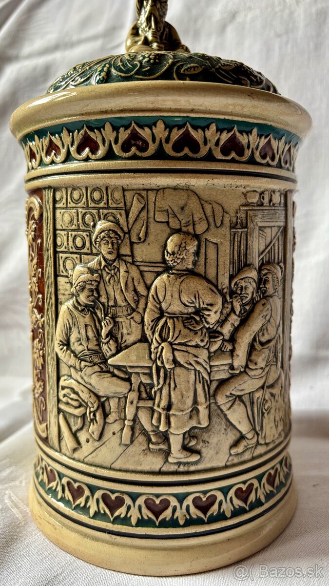 Starožitná keramická nádoba na tabak - 5