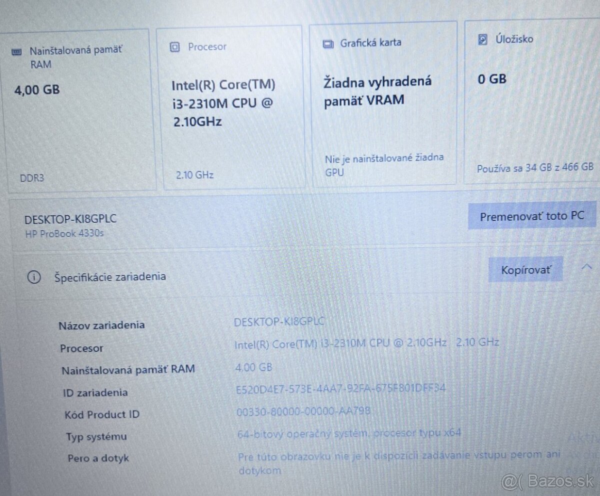 HP ProBook 4330s / i3 2310M / 4GB RAM / 500GB HDD / 14" - 5