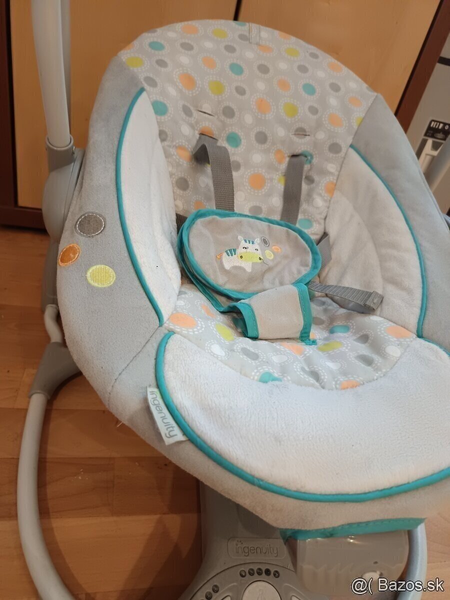 Kresielko hojdacie a vibrujuce 2v1 pre bábätká - 5