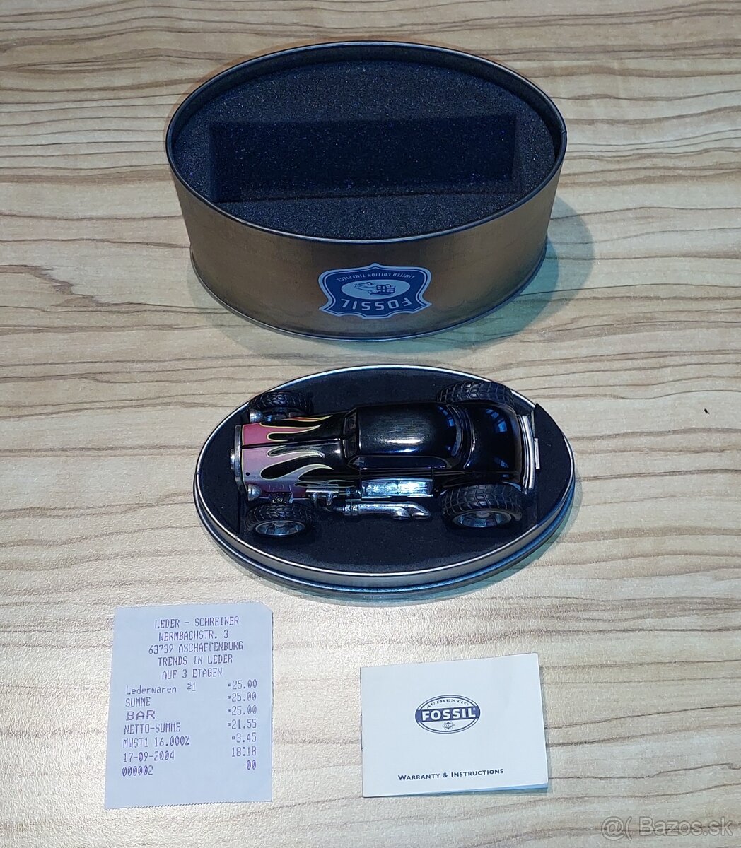 FOSSIL Hot Rod Dragster Desk Clock 2004 - 5