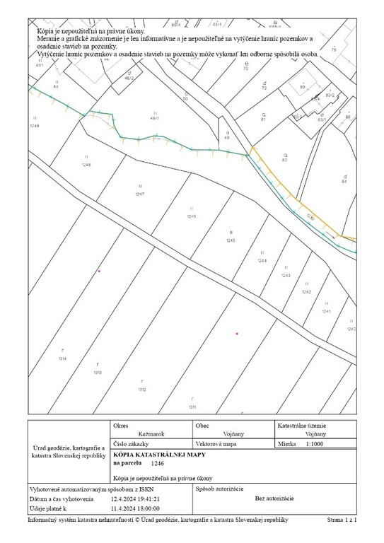 Predám pozemky v katastri Vojňany - 5
