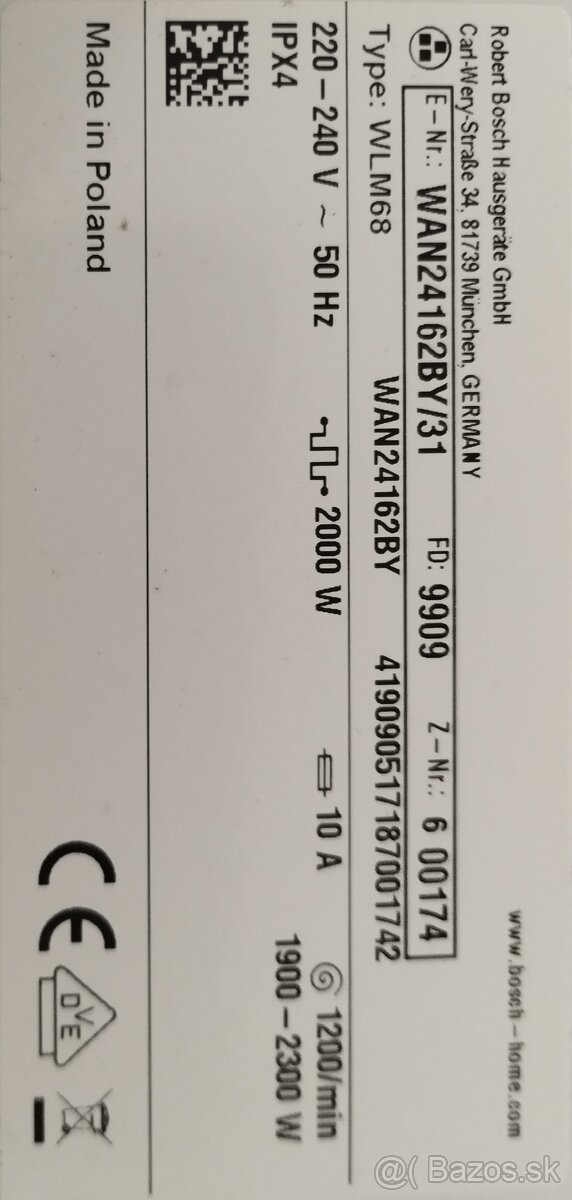 Motorček+ čerpadlo na práčku Bosch 4 - 5