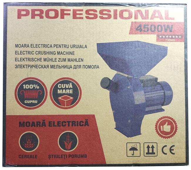 Šrotovník mlyn na obilie 4500W +sitká+ nože na sekanie slamy - 5