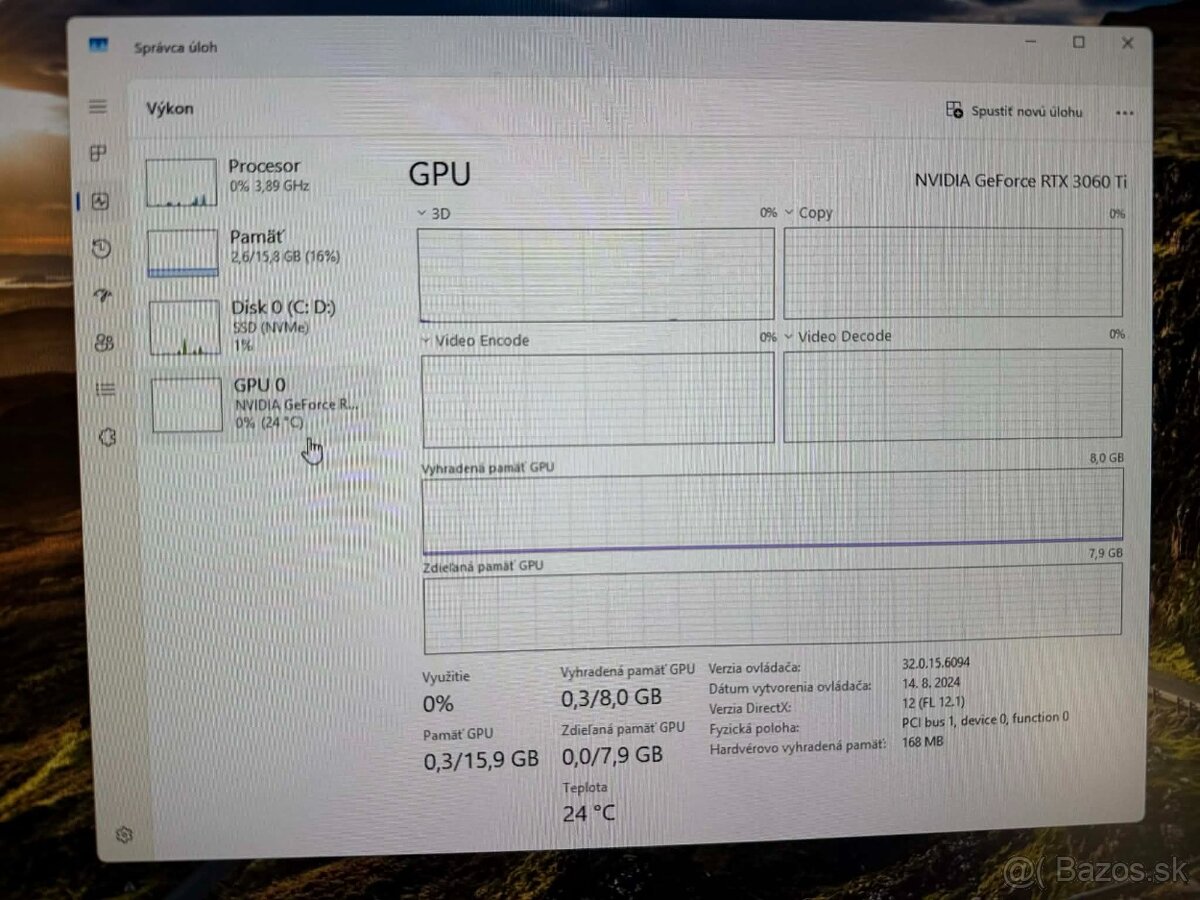 Herné PCčko Ryzen 5 4500/ RTX 3060 Ti/ 16GB/ 500gb NvMe - 5