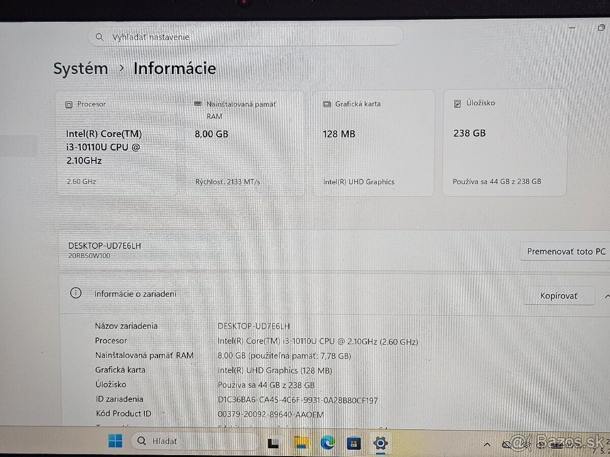 Predám notebook Lenovo E14 - 5