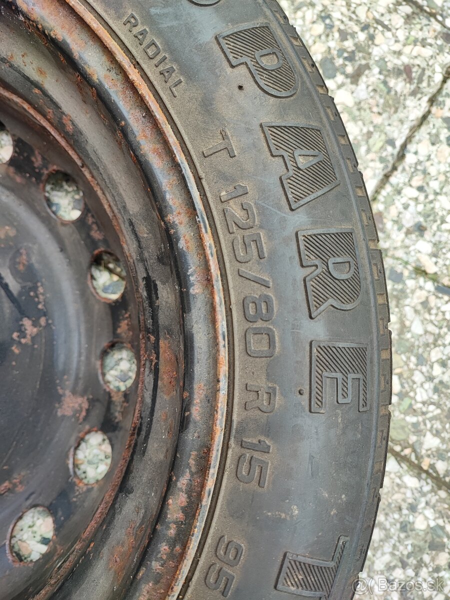 Dojazdové koleso R15 (4.00B x15H ET35, PIRELLI 125/80) + zdv - 5