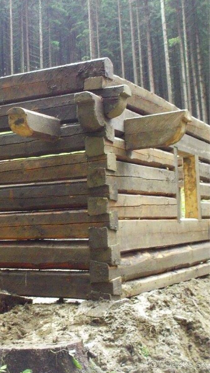 Stavba drevenice, tesári, - 5