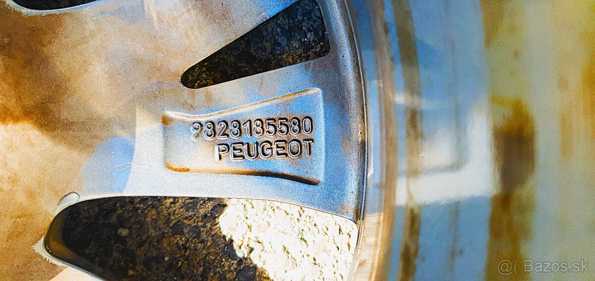 4x originál alu Peugeot + pneu Continental 205/55R16 - 5