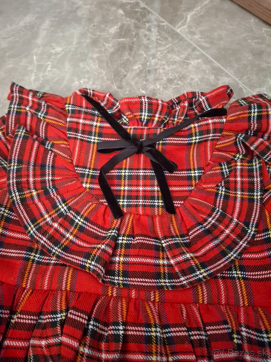 Šaty vianočné na vianočné fotenie pre dievčatko, monbebe 110 - 5