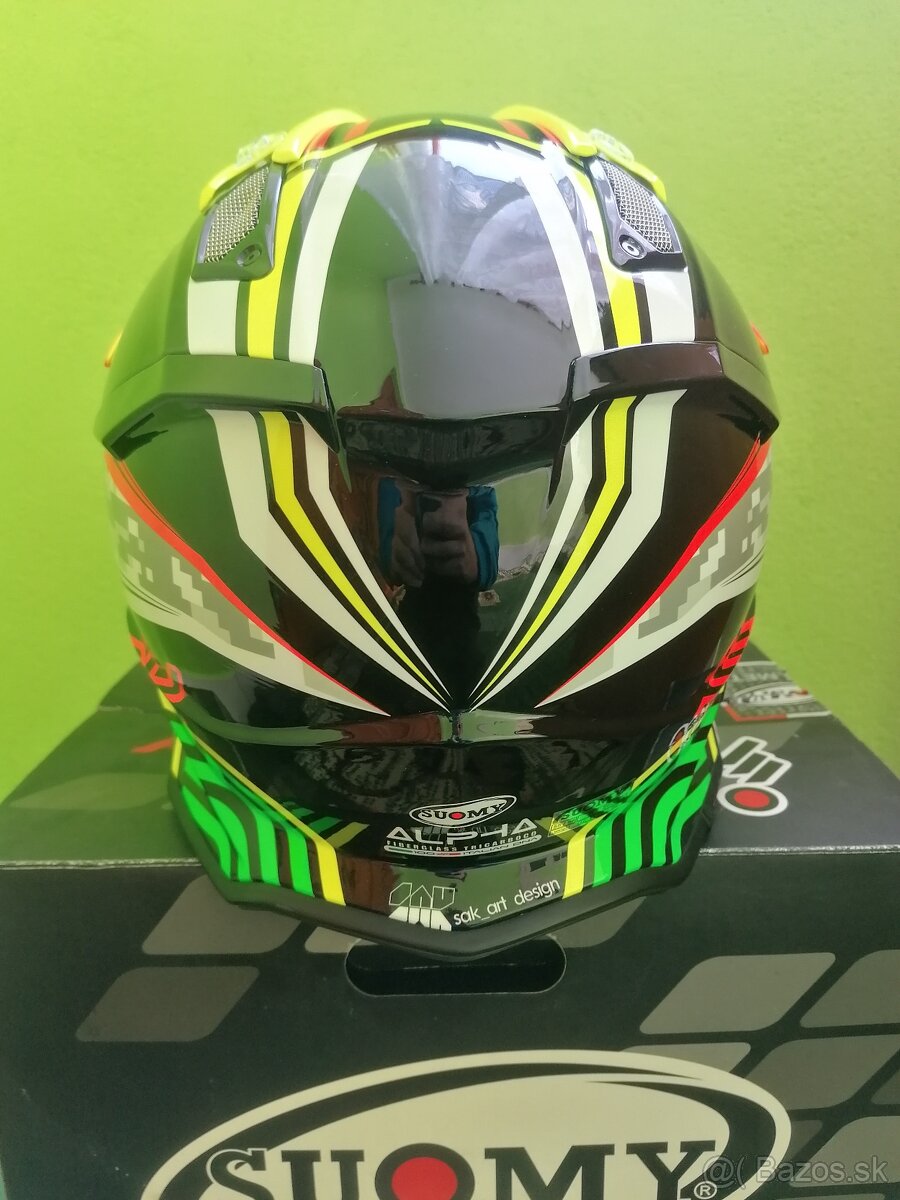 Nová MX prilba Suomy Alpha Pixel carbon/kevlar - 5