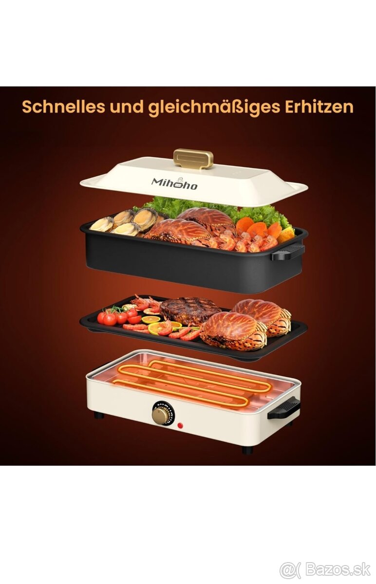 MIHOHO ELEKTRICKÝ GRIL + HORÚCI HRNIEC (HOT-POT) - 5