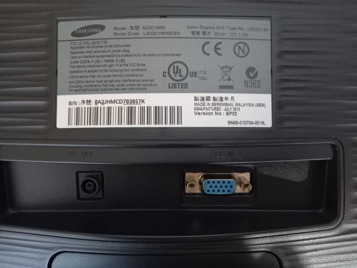 SAMSUNG S22C150 21.5" 55CM Full HD Top Stav - 5