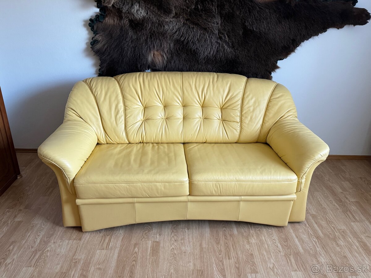 Sedacia súprava v bielej koži - 5