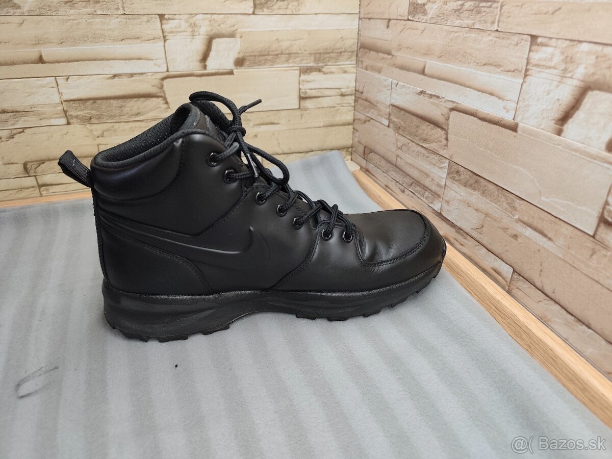 Nike 46 - pánske kožené čierne topánky - 5
